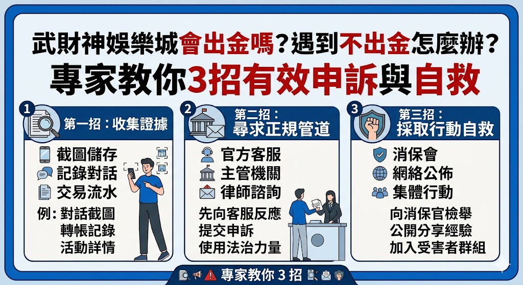 武財神娛樂城會出金嗎?遇到不出金怎麼辦?專家教你3招有效申訴與自救