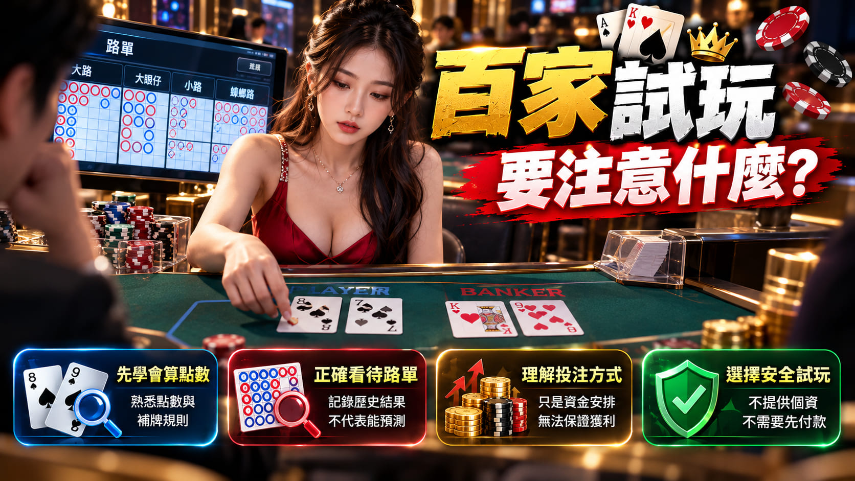百家樂新手不知道從哪開始？先透過免費試玩模式熟悉遊戲介面，輕鬆掌握基本玩法。