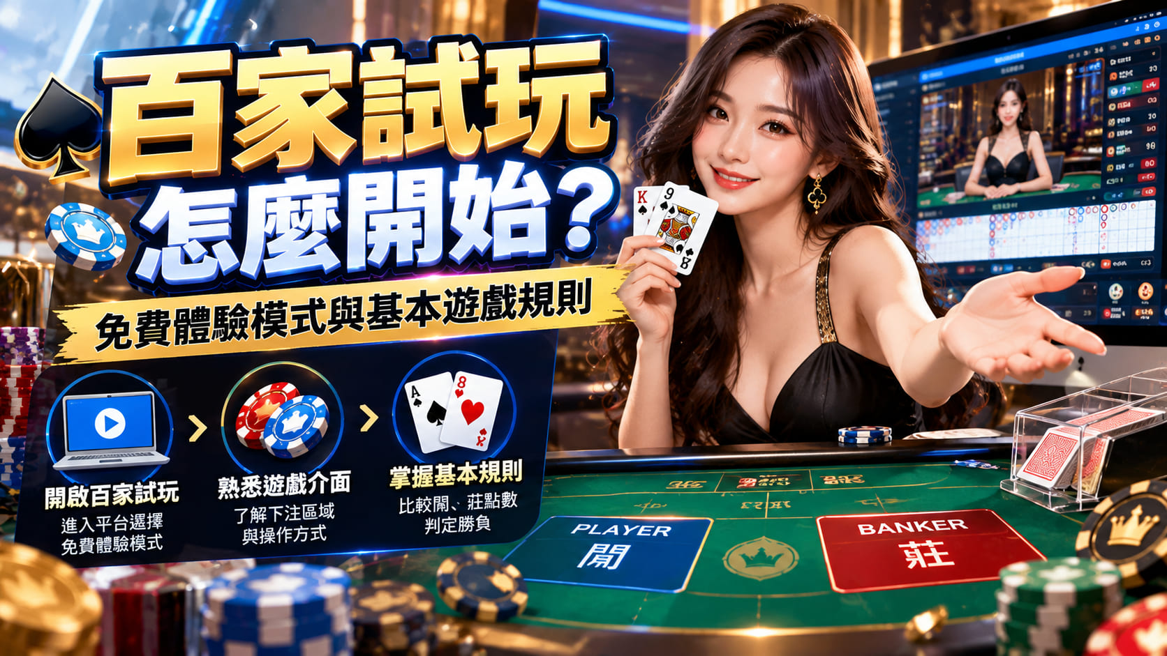 百家樂新手不知道從哪開始？先透過免費試玩模式熟悉遊戲介面，輕鬆掌握基本玩法。